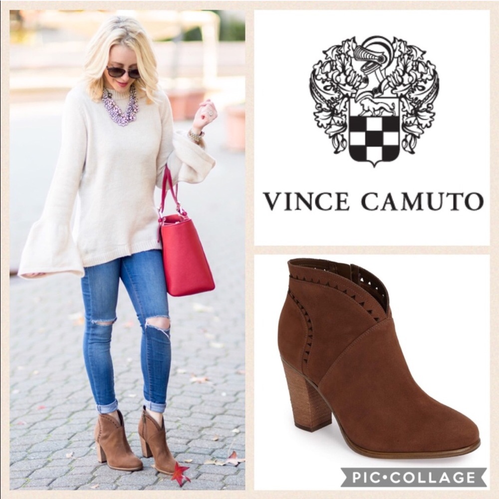 NWT Vince Camuto Fritan Ankle Bootie {Brown} 8.5